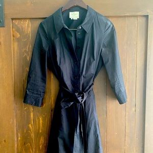 Kate Spade Black Button Front Fit and Flare Shirt Dress Sz 10 like New